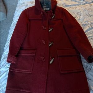 J. Crew Burgundy Toggle Pea Coat